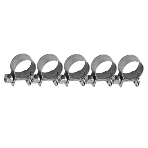 10pcs Stainless Steel Hose Clamps – Adjustable 6-20mm Fuel Line Pipe Clips for Air, Water, Silicone & Fuel Hoses (14-16Mm) - size: 14-16Mm