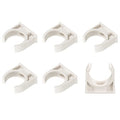 METALLIXITY PVC Water Pipe Clips (30mm/1.18") 6Pcs, Plastic U Shaped Pipe Fitting Clamps - for Tubing Hose Water Supply, White - size: 30mm/1.18"