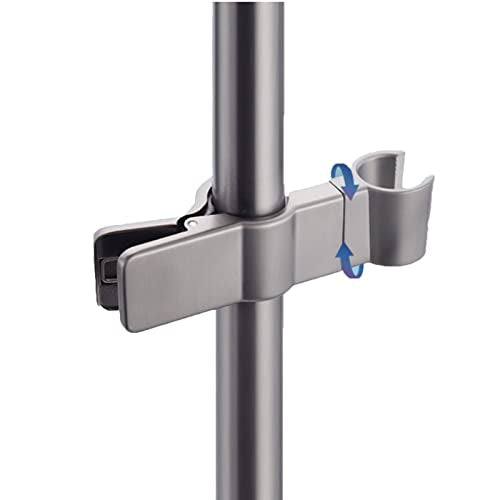 Adjustable Shower Head Holder for Slide Bar, Biveah Universal 20-25MM O.D Grab Bar Handshower Mount Slider Clamp Bathroom Replacement, Gun Black, KZS020GB - color: Gun Black
