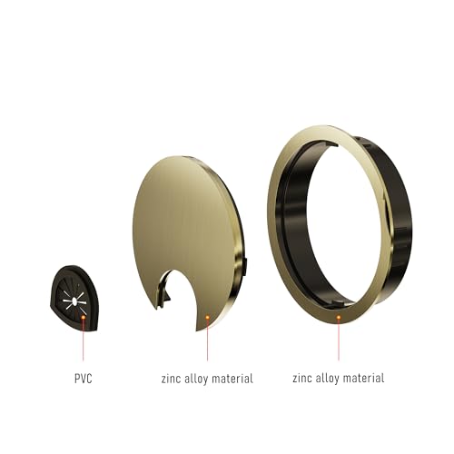 Desk Grommet 2 Inch 50mm, Zinc Alloy Computer Desk Wire Hole Cover, Office Desktop Cord Cable Hole Metal Ring, Bronze Tone - size: 2" Bronze Tone