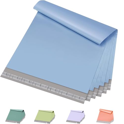 Metronic Poly Mailers 19x24 Inch 50 Pcs, Large Shipping Bags for Clothing, Strong Thick Mailing Bags with Self Adhesive Waterproof and Tear-Proof Large Package Bags for Small Business in Haze Blue - color: Light Blue, size: 19x24 50PC