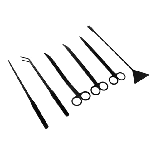 POPETPOP 1 Set Aquascaping Scissors Tweezers Spatula Precision Trimmer Easy Maintenance of Aquatic Plants Fish Tanks