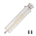 100ml/cc Glass Syringe With Metal Head and Caps for Liquid,Small Syringe for Oil or Glue Applicator,No Needle,1Pack,Borosilicate Glass