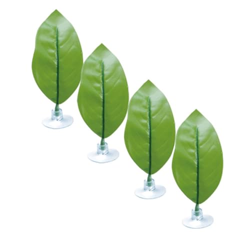 4 Pcs Betta Leaf Hammock for Betta Fish Pad Simulating The Natural Habitat for Tank Floating Resting Spot Safe Comfortable Artificial Leaves for Small Interactive Aquarium Bed Single Leaf