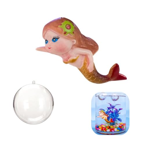 Handcrafted Polychromatic Floating Mermaid Aquarium Decor – PVC Resin Statue Ornament for Fish Tanks, Home Aquariums & Desktop Water Displays
