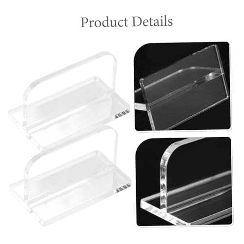 COLLBATH 4Pcs Aquarium Lid Handles Sturdy Acrylic Fish Tank Cover Parts with Easy Installation Double Sided Adhesive for Secure Grip Design for Fit Lids