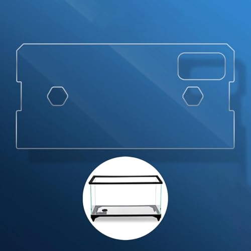 Tank Cover Tank Lid Transparent for Aquariums Without Center Aquarium Top Cover with Feed Holes, 580x280x5mm - color: 580x280x5mm
