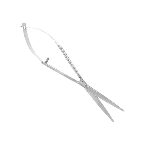 POPETPOP Stainless Steel Aquarium Scissors Portable Spring Scissor for Aquascaping Professional Aqua-plant Clipper for Water Grass Trimming in Fish Tanks