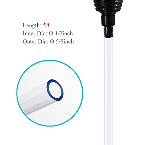Laifoo 5ft Aquarium Siphon Vacuum Cleaner for Fish Tank Cleaning Gravel & Sand - size: 5ft