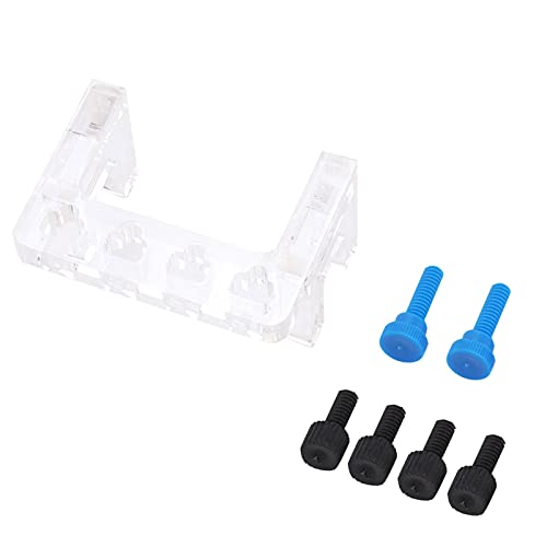 Aquarium Fixture Holder, Aquarium Choice Soft Tube Fixture Holder for Holding Doing Pump Soft Hose, Transparency Hanging 4 Way Tube Holder Tubling with Long Size Screw for Fish Tank Filter Tank