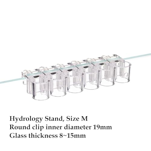 Plant Holder for Fish Tank – 6-Piece Clear Set | Hangable Aquarium Plant Cups with Clear Brackets for Fish Tan, Ideal Growth, Cultivation, and Home Aquarium Ecosystem Organization - size: Medium