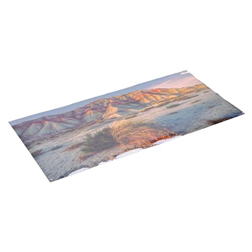 3D PVC Aquarium Background | Mountain Desert Pattern Fish Tank Decoration | Easy - to - Apply Water - Proof Poster for Underwater Scaping/Bedroom Wall Art | 16.5 x 11.8 Inches (61 * 30CM) - size: 61*30CM