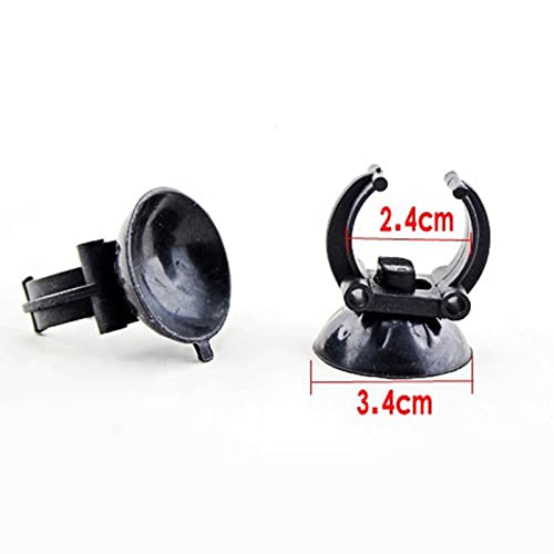 Heater Suction Cups for Aquarium Heaters Sucker with Clip Hose Tube Holders Clamps for Fish for Tank Accessories Easy to Aquarium Heater Suction Cups with Clips, Black