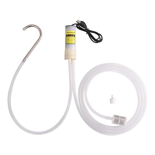 Portable Food Grade USB Electric Wine Transfer Pump,Auto Siphon Self Priming Pump for Bottling Home Brew Wine,Beer,Beverages and Kombucha, DC 5V Mini Water Transfer Pump with Hook,2LPM,Low Noise - color: Black Top-Switch With Hook