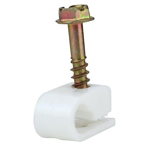 Skywalker Flexible Single Cable Screw Clips (Pack of 100 / White)