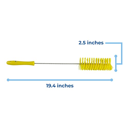 Vikan 53706 Tube Brush,2.4",PP/PBT,Yellow - color: Yellow