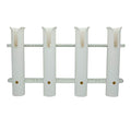 HiUmi Wall Mounted Fishing Rod Holders Tubes Links Fishing Rod Holder Rack Rests (4-Pole-White) - color: 4-pole-white