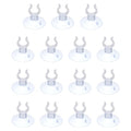 Aquarium Suction Cups, Fish Tank Suction Cups Clips Airline Tube Holders Clamps (Plastic, 15Pcs, Clear) for 0.5" Fish Tank Airline Tubing Binding Moss Shrimp Nest, 13x30MM - color: Clear, size: 13x30MM