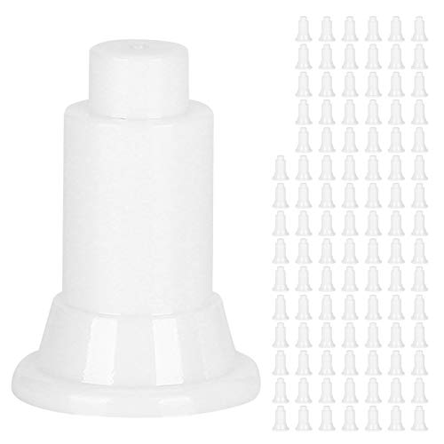 Aquarium Divider Support Feet | 100 Pcs PVC Fish Enclosure Partition Stands | Adjustable Height for Simple Maintenance/Steady Setup (White) - color: White