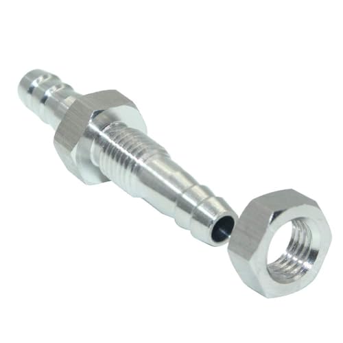 Beduan 5/16" Hose Barb Thru-Bulk Bulkhead Straight Hex Union Stainless Steel Fitting(Pack of 2) - size: 5/16" Hose Barb, style: Pack of 2