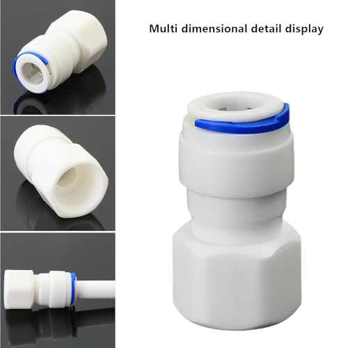 3/8" Female Thread Straight x 3/8" PE Hose OD Push-In Quick-Connect Fitting for RO Reverse Osmosis Water Filter Plastic Joint, Beverage Dispenser & Water Filtration/Purification Systems (5PCS) - style: 3/8" Female Thread to 3/8" Quick-Connect Straight
