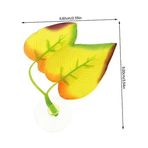 KESYOO Decorative Betta Fish Leaf Hammock Multi-Functional Pad for Comfortable Resting Spawning Aquarium Easy to Install Cup Leaf Ornament for Betta Tank Adornments