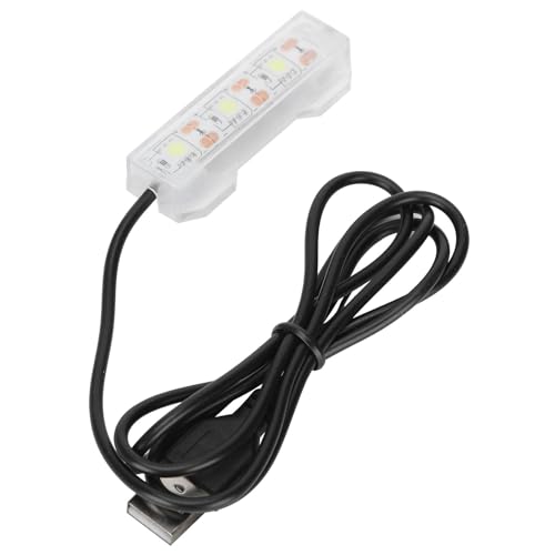 Soft LED Aquarium Plant Light, 5V 0.6W USB 2.0 Mini Aquarium Lamp, LED Desktop Fish Tank Light with 3.28ft Cable, White Lighting Small Water Plant Light for Plant Grow