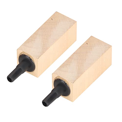 2 PCS Aquarium Wood Air Stones, Wooden Fish Tank Bubbler Stones, Air Bubble Diffuser for Pond, Hydroponic, Circulation System