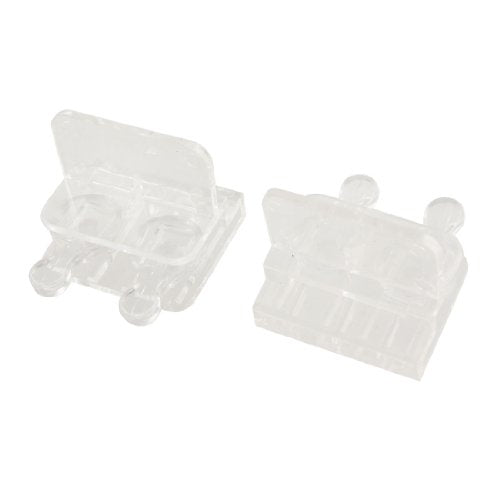 Ruilogod 2 Pcs Aquarium Tank Glass Cover Clip Support Holder 5-6mm