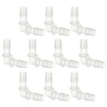 PATIKIL 7/16" Plastic Hose Barb 90 Degree Elbow, 10 Pack L-Barb Fittings 2 Way Equal Barbed Joint Connector Splicer Mender Hose Adapter Union Adapter for Aquarium Fuel Gas Liquid Air - size: 7/16"