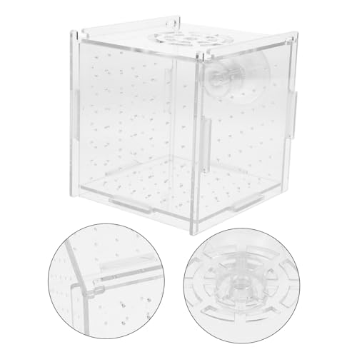 Acrylic Fish Breeding Box for Aquarium Isolation Tank Hydroponic Separator with Suction Cups