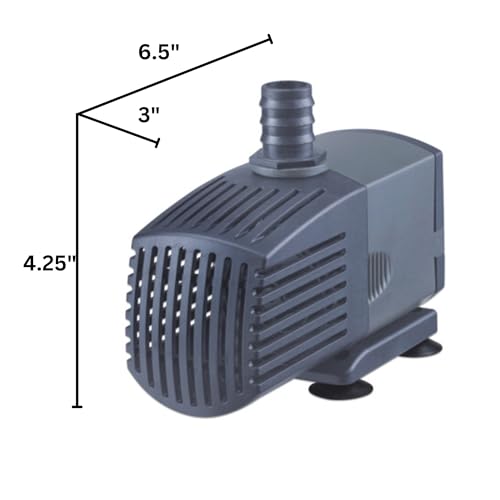 HALF OFF PONDS 10-Inch Waterfall Spillway Kit | 1,000 gallon capacity, 500 GPH Aqua Pulse pump, Filter media, 10 ft tubing, Waterfall box - style: Includes Pump