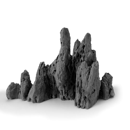 FZONE Aquarium Rocks Aquascaping, Micro Resin Seiryu Rock for Aquascaping - size: 05 Seiryu Stone: 5.11" × 2.75" × 3.54"