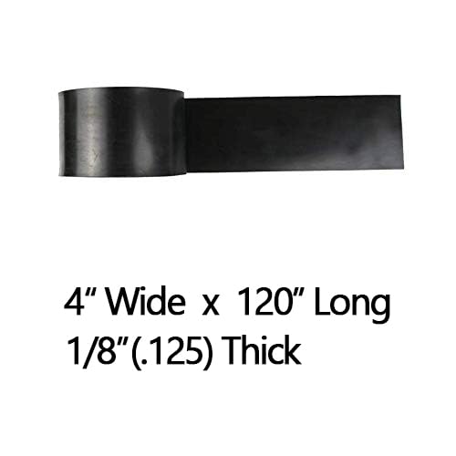 NABOWAN Solid Rubber Sheets,Strips,Rolls 1/8" (.125") Thick x 4" Wide x 120" Long, Thin Neoprene Rubber, Perfect for DIY Gasket Material, Sealing, Liner, Shield, Padding, Mat - size: 4" Wide x 120" Long, style: 1/8" (.125") Thick