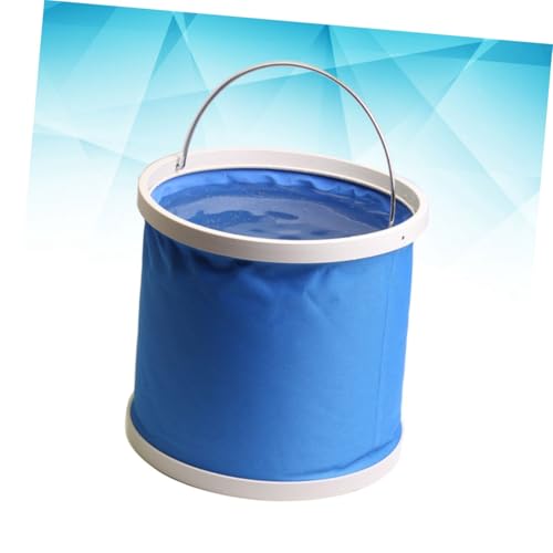 Gatuida Portable Collapsible Bucket Folding Water Container for Camping Hiking Fishing and - color: Blue