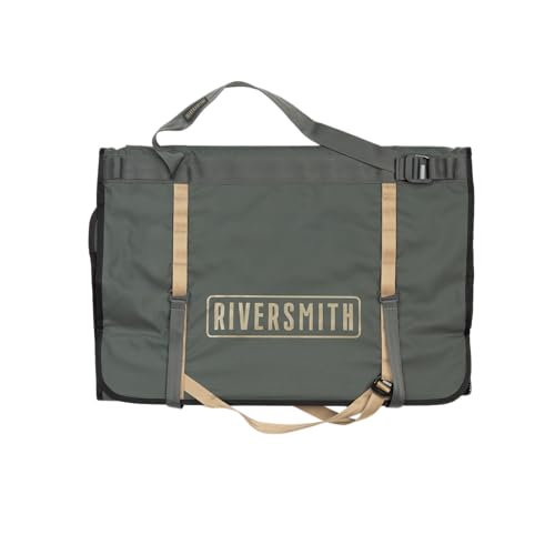 RiverSmith Fly Fishing Wader & Boot Bag – Gear-Roll Wader Bag with Changing Mat, Waterproof Pocket, Rod & Net Storage – Fly Fishing Gear Organizer – Shadow Kelp - color: Shadow Kelp