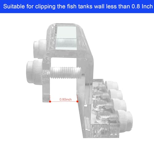Acrylic Aquarium Soft Tube Fixture Holder for Holding Doing Pump Soft Hose (2 Pieces)