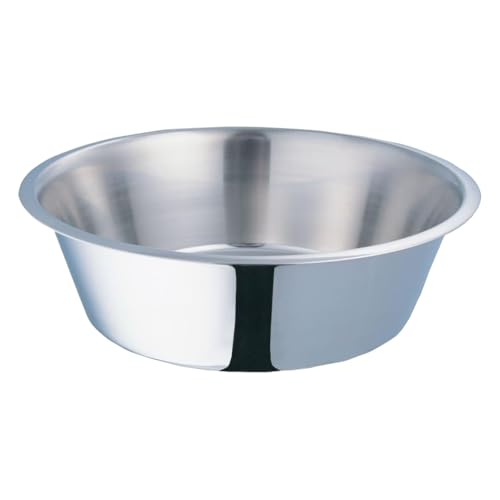 INDIPETS Standard Feeding Dish: Pet Water and Food Bowl | 1 Quart, Stainless Steel (PN: 800008)