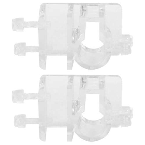 2Pcs Acrylic Transparent Aquarium Fish Tank Water Pipe Hose Fixing Clip Tube Clamp Holder, Fish Pipe Holder Fixed Clips for Holding Doing Pump Soft Hose