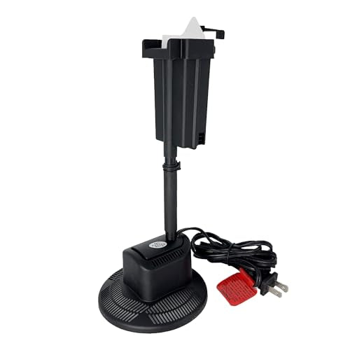 Power Filter, Fish Tank Filter Pump for 3 to 12-Gallon Aquariums, Adjustable Flow Rate and Filter Height, Fits Koller Products Fish Tanks and Aquariums Up to 13” High
