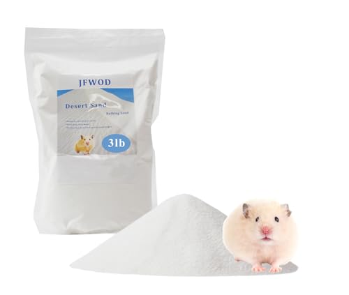 Hamster Bath Sand, 3lb Dust Free Desert Sand or Potty Litter Sand for Hamster Chinchillas Gerbil Syrian Mice Small Animals - color: White, size: 3lb