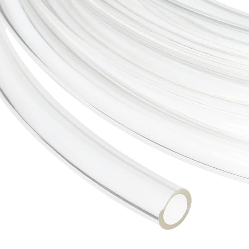 uxcell 5/16 Inch Clear PVC Tubing, 8mm ID x 10mm OD - 15ft PVC Tube Lightweight Vinyl Hose, Transparent Flexible Plastic Water Tubing for Air Oil Water Transfer Aquarium Irrigation - size: 8mm ID x 10mm OD