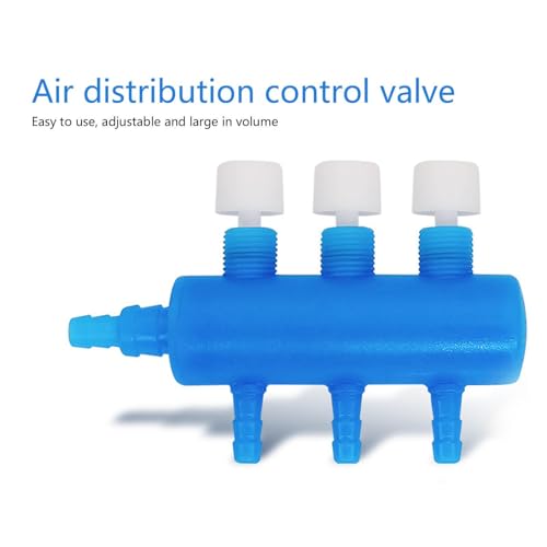 Aquarium Air Tubing Valves – Air Pump Splitter Control, Adjustable Lever Distributor | Airline Tube Connectors Fittings For Fish Tank Bubblers, Aquatic Systems, Airs Flow Management And Oxygen Supply - color: 3 heads