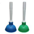 Drain Plunger, Small Hand Force Plumber Helper, Little 4 inch Cup Clog Remover, Tiny Rubber Unclogger in 9" Short Handle for Kitchen Sink, Bathroom Toilet, Shower Bath Tub (Blue + Green) - color: Blue + Green