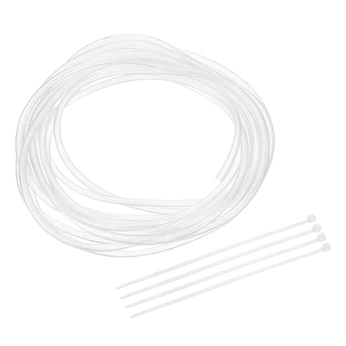 uxcell Flexible PVC Tubing, 1.5mm ID x 2mm OD - 6.6 Feet Long Clear Vinyl Water Pipe, Lightweight Plastic Hose Water Pipe with Zip Ties for Aquaponics, Air Hose, Irrigation - size: 1.5mm ID x 2mm OD