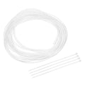 uxcell Flexible PVC Tubing, 1.5mm ID x 2mm OD - 6.6 Feet Long Clear Vinyl Water Pipe, Lightweight Plastic Hose Water Pipe with Zip Ties for Aquaponics, Air Hose, Irrigation - size: 1.5mm ID x 2mm OD