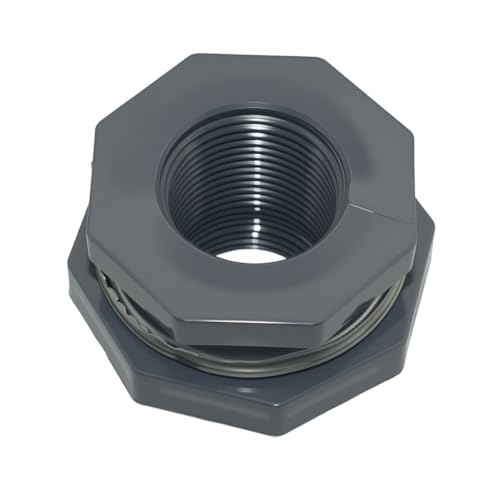 PVC DN25 Pipe Fitting Reducer, Bulkhead Fitting Water Tank Connector Plumbing NPT for Rain Barrels, Aquariums, Tubs, Pools,10pcs