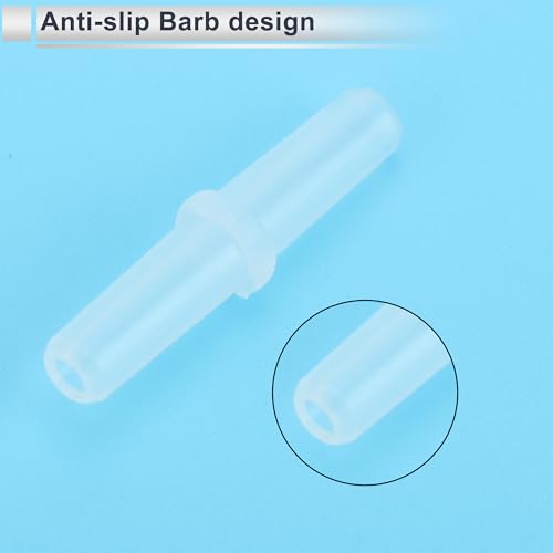 5 Pcs Plastic Hose Barb Fitting 13/64" Stright Barb Hose Connector Clear PP - size: 13/64"