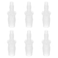 PATIKIL Hose Barb Reducer, 6 Pcs 3/8" to 3/16" Hose ID Connectors Joint Plastic Pipe Fitting Splicer Mender Union Adapter for Air Water Fuel Gas Aquarium, White - size: 3/8" to 3/16"