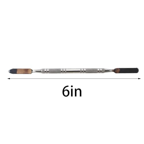 TAODAN 4PCS 160mm Silver Stainless Steel Spatula Double Ended Laboratory Scraper Mini Metal Embossing Rod Foundation Tint Bar Suitable for Classrooms and Plants